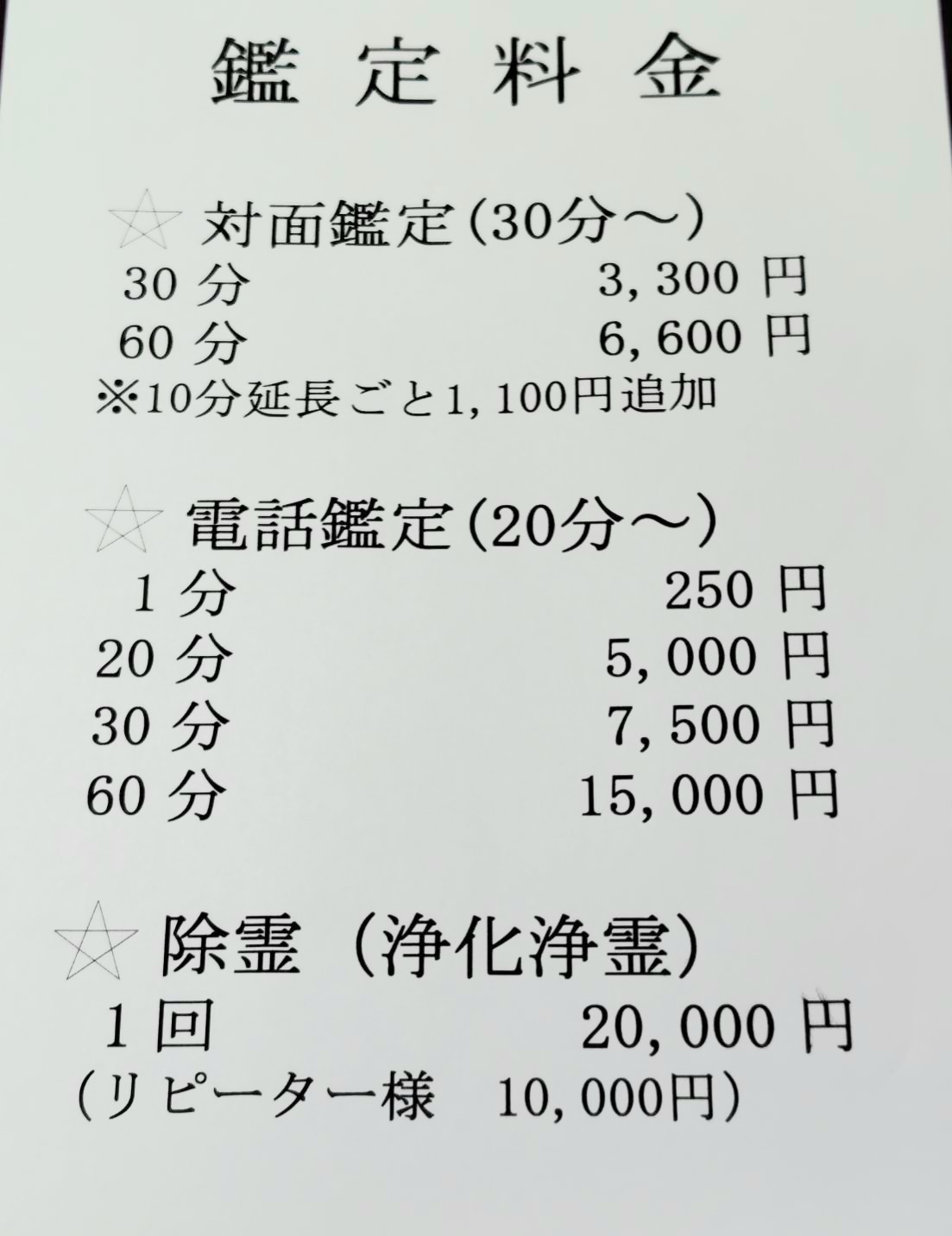 電話鑑定の画像